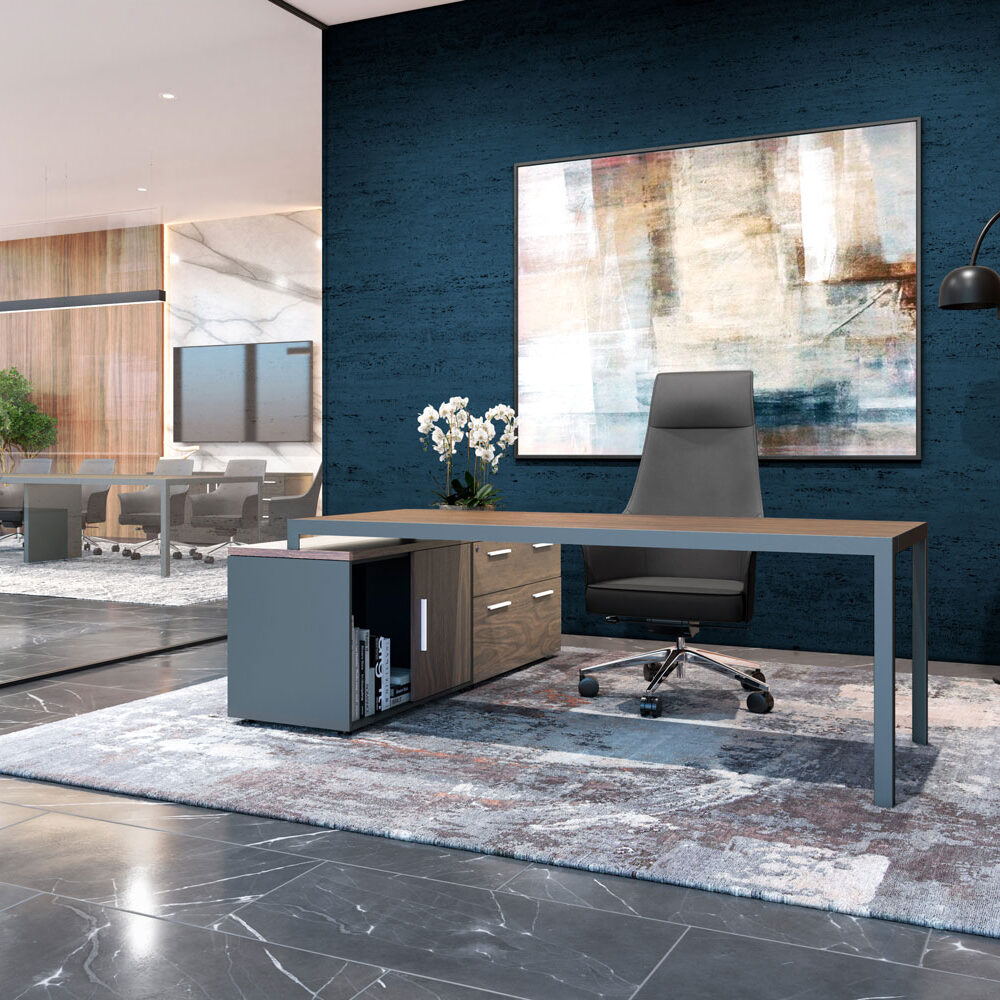 ESCRITORIO EJECUTIVO MOD. NEST CREDENZA